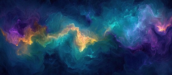 Obraz premium A vibrant cosmic abstract design featuring swirling colors and textures resembling space.