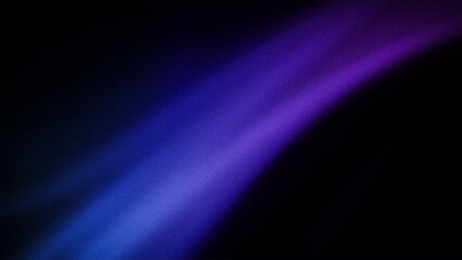 Elegant 4K gradient background featuring deep black, blue, and purple hues blending smoothly with a grainy texture, creating a dynamic wave effect