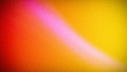 Vibrant 4K gradient background with a smooth blend of red, orange, yellow, and pink hues, accented by a grainy texture, perfect for bright designs