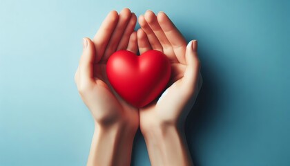 Obraz premium Hands Holding a Heart of Compassion