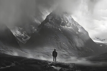 Standing firm in front of life's obstacles - Inspiring quote about overcoming challenges.