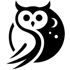 Owl logo silhouette