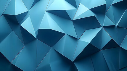 Obraz premium Abstract 3D Background with Blue Polygonal Pattern