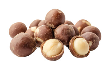 Macadamia nuts isolated png on a transparent background