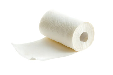 Fototapeta premium Toilet paper isolated on a white background