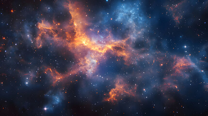 Fototapeta premium a colorful nebula with stars in the background Generative AI