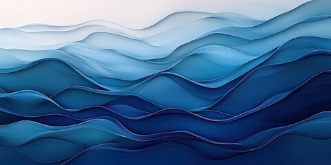 Fototapeta premium abstract blue waves