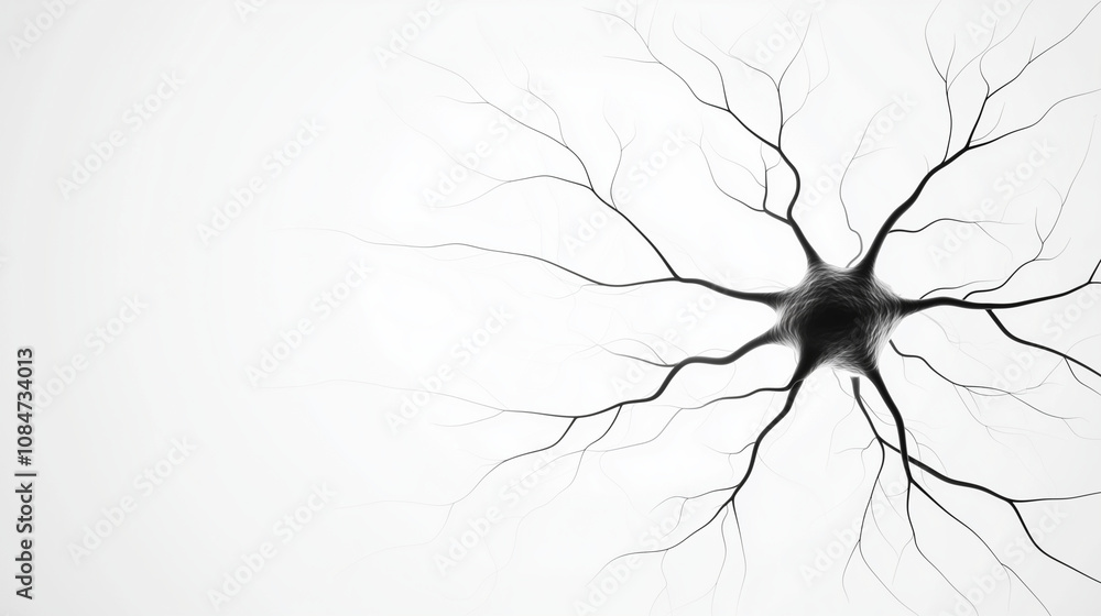 Poster neuron anatomy schematic with axons dendrites and synapses