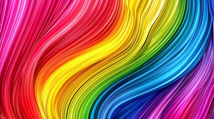 Naklejka premium Wallpaper Colorful abstract background with swirling lines creating rainbow pattern