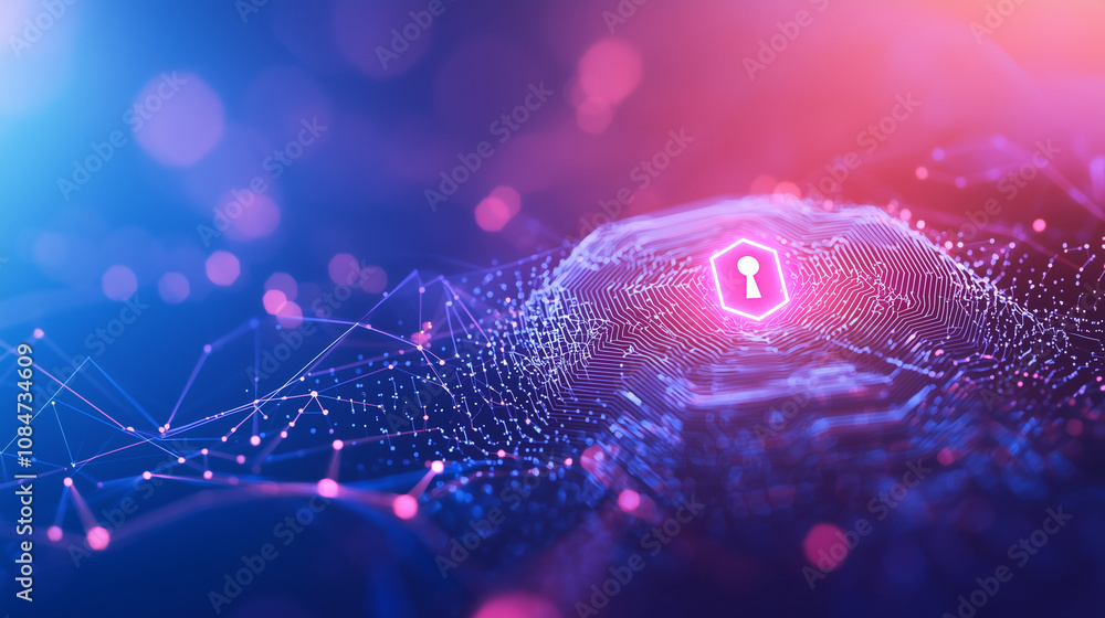 Poster quantum resistant cryptography digital lock and shield design