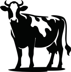 Cow Logo. Cow farm product logo design vector. Vintage Cattle Angus Beef logo