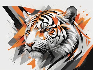 Abstract illustration of a tiger