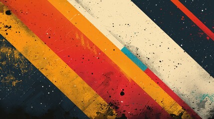 Modern banner layout with a bold, colorful border and a large white center, ideal for making your text.