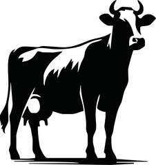 Cow Logo. Cow farm product logo design vector. Vintage Cattle Angus Beef logo