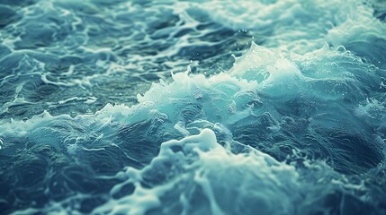 Fototapeta premium Ocean water texture. Blue ocean water background