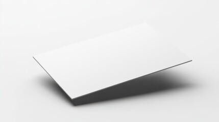 A sleek, modern floating card design with a 3D perspective and shadows, ideal for presentations on a white background.
