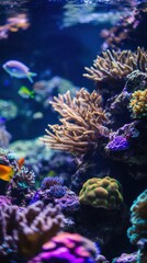 Obraz premium Colorful coral reef thriving in a vibrant underwater ecosystem