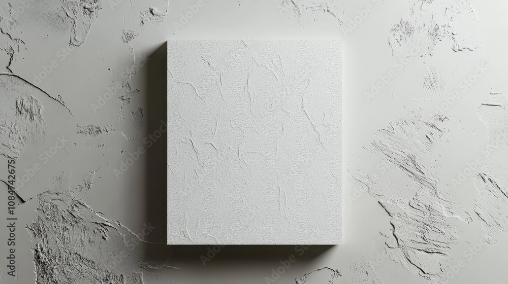 Poster this sophisticated paper mockup features a blank textured design against a pristine white backdrop, 