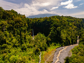 Amazing nature landscape view at East Java, Indonesia. Natural landscape background