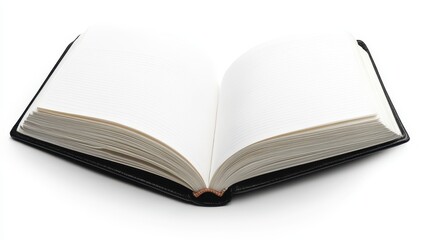 Fototapeta premium Notebook diary page white background.