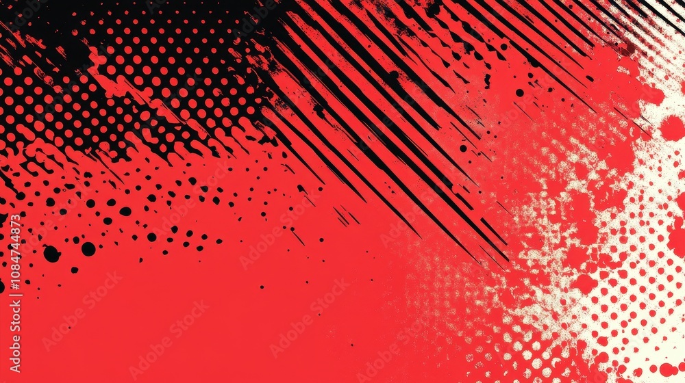 Poster png comic 1 grid layout motion background with halftone effect illustration texture pattern.