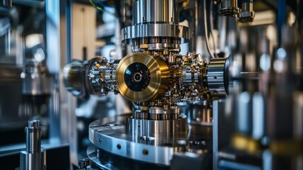 A close-up of a particle detector searching for evidence of micro black holes in a controlled laboratory setting