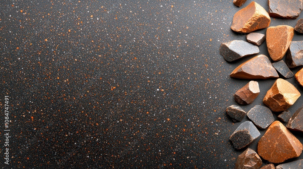 Poster granite texture background with visible speckles and smooth finish, perfect for architectural or int