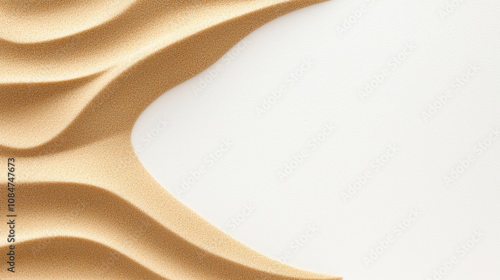 Aufkleber close-up of beach sand texture background with fine grains and smooth surface, ideal for creating be