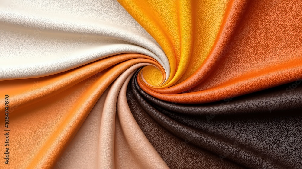 Poster close-up of leather texture background with rich color variations and detailed grain patterns, perfe