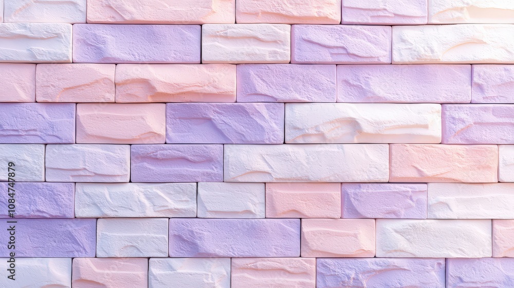 Poster close-up of purple brick texture background with subtle variations in color and surface, ideal for c