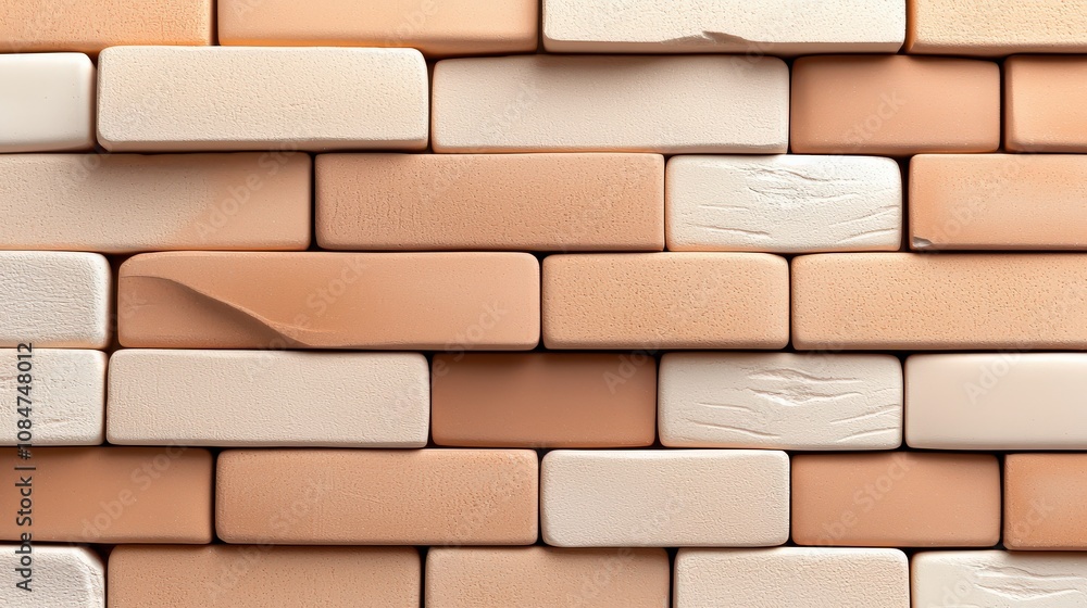Poster close-up of texture background bricks with intricate surface details and smooth finish, ideal for us