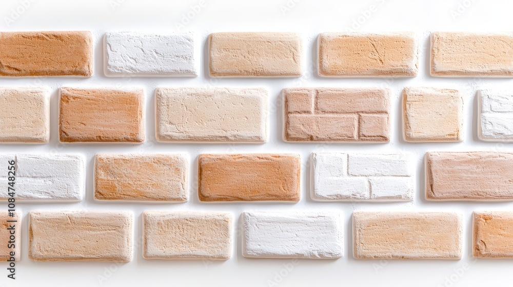 Poster detailed close-up of brick texture background showing fine mortar lines and rough surface variations