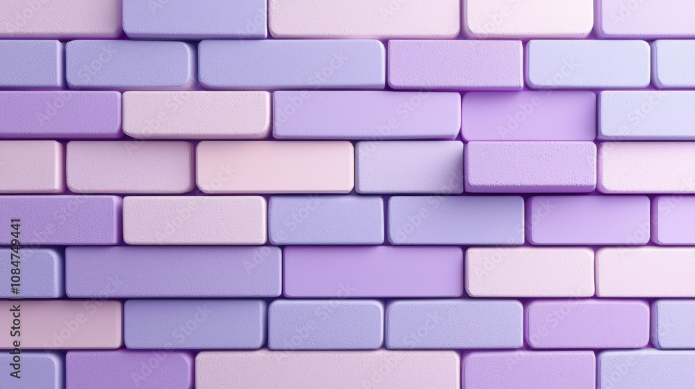 Poster close-up of purple brick texture background with vibrant color and intricate patterns, ideal for cre