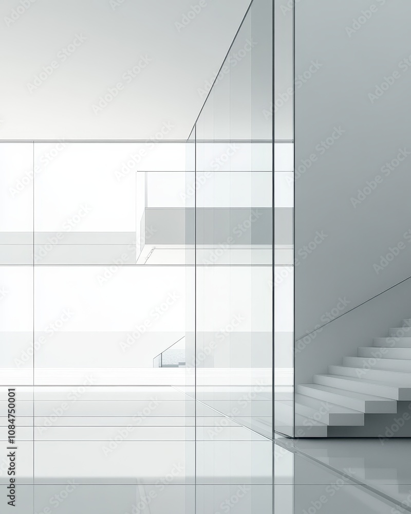 Poster translucent panel features a sleek design perfect for contemporary architecture, presented in a high