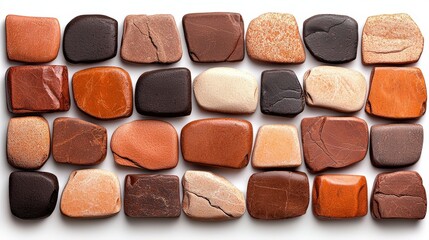 close-up of texture background bricks with clear patterns and subtle imperfections, perfect for construction or vintage design projects, isolated on white.