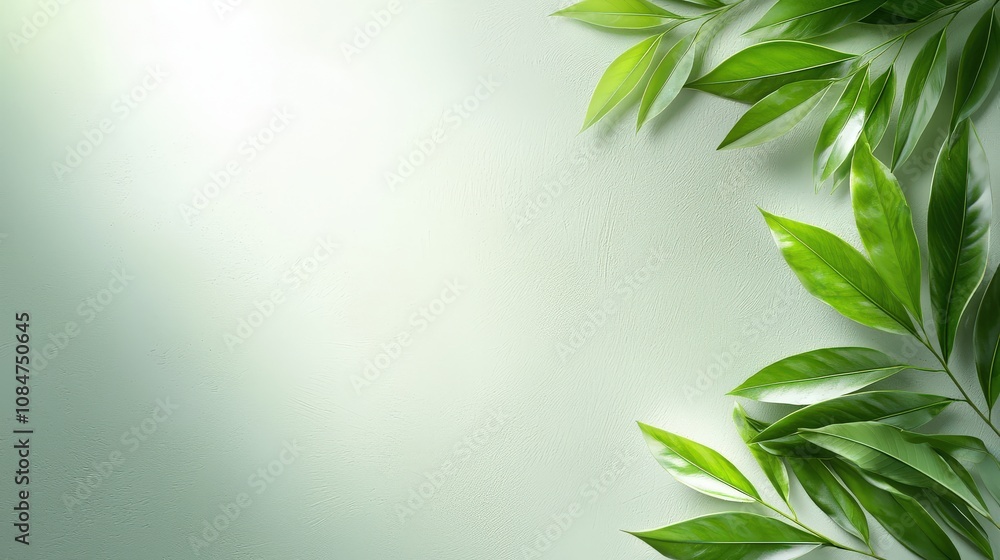 Wall mural green texture background background with natural and soft gradients, ideal for creative design or nature-related projects, on a white backdrop.