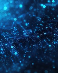 Obraz premium Digital background perfect for tech processes, neural networks, artificial intelligence, data transfer and security, digital storage, multimedia presentations, scientific studies, education, etc