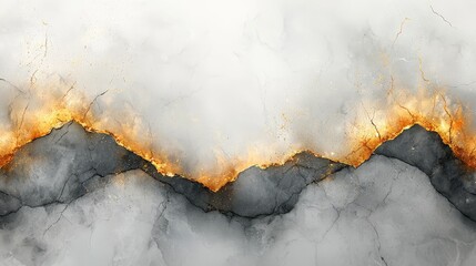Abstract design featuring a marbled texture with golden accents and dark veins.