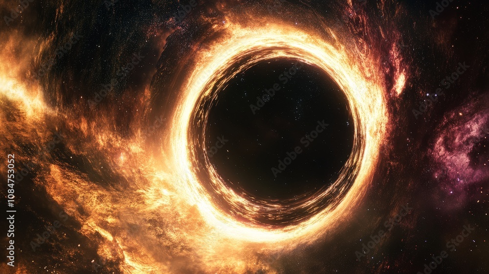 Poster a dynamic scene from a popular tv series featuring a black hole as a gateway to another dimension or