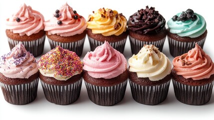 cupcake png cut out element set