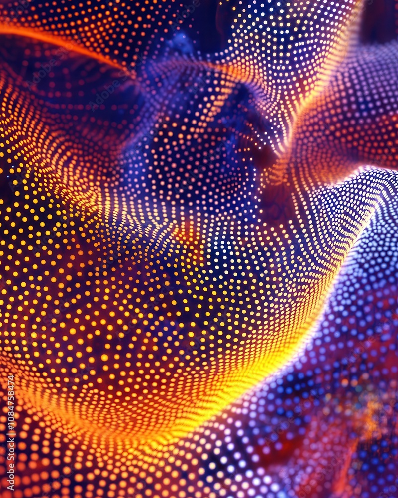 Poster the intricate structure of a quantum dot display can be seen in this image. the dots are carefully a