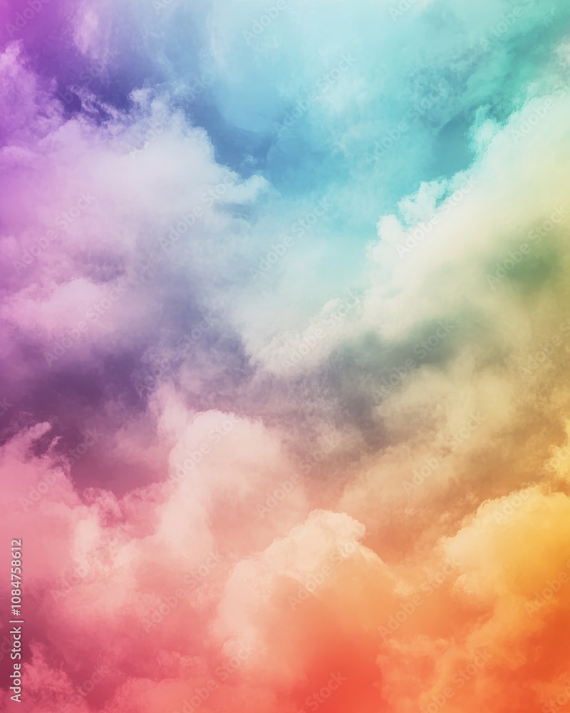 Aufkleber multicolored clouds are forming an abstract and colorful background