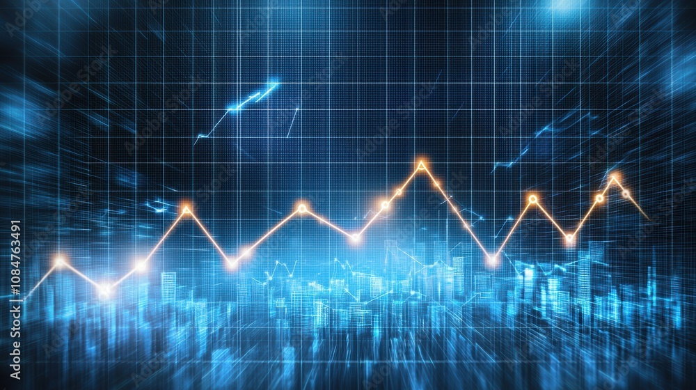 Poster analyzing market trends data visualization business analytics digital environment dynamic perspectiv