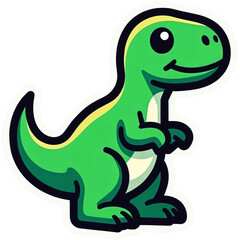 Fototapeta premium Cartoon dinosaur is standing