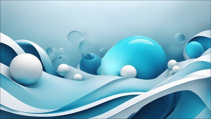 An abstract 3D winter-themed design. The background features a cool gradient transitioning from icy blue to white, evoking the chill of winter.