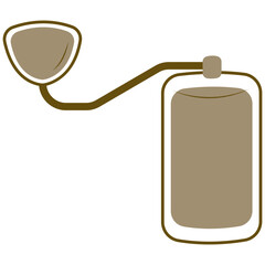 Collection of coffee tools and utensils for brewing and serving, isolated vector cliparts. Hand drawn doodle illustrations. Coffee machine and other equipment for coffee shop.