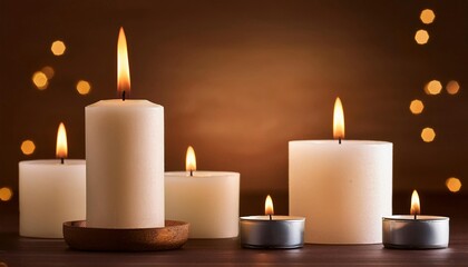 burning candles, burning candle on a dark background