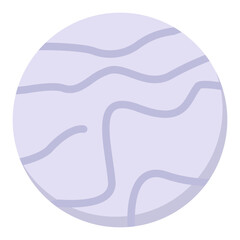 pluto icon flat style