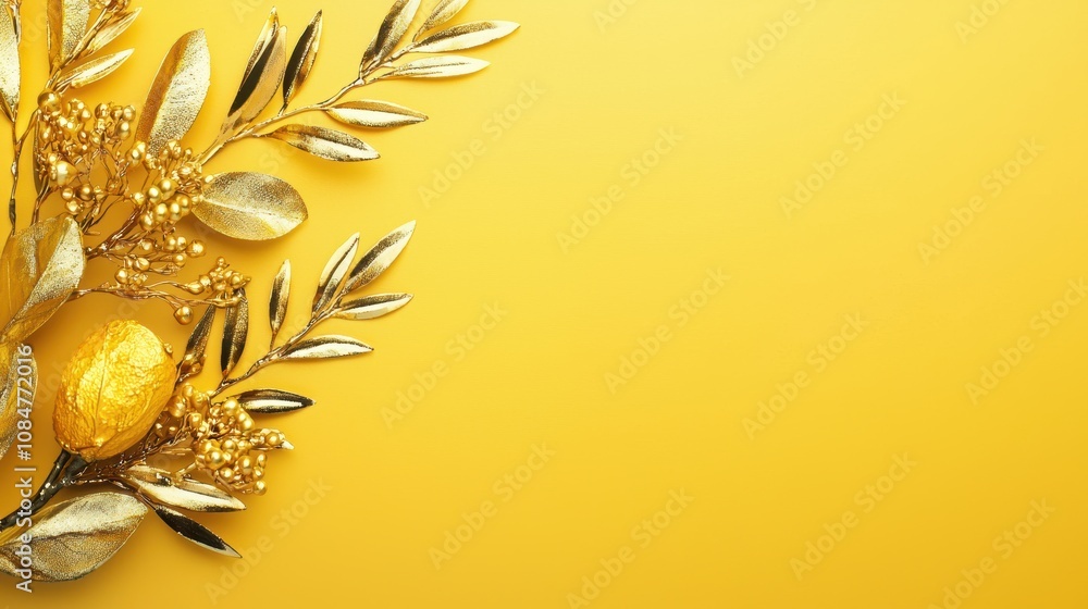 Aufkleber abstract minimalist gold background with a gradient effect and a subtle texture, suitable for luxury