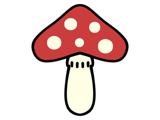 シンプルなキノコのイラスト素材